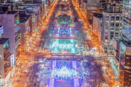 イルミネーションに輝く大通公園（ようこそSAPPORO写真ライブラリーより）