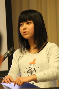 大川小の校舎を残したいと訴えていた佐藤さん（’14年当時、仙台市内）