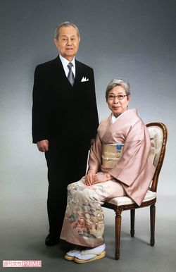 夫婦で藍綬褒章の記念に