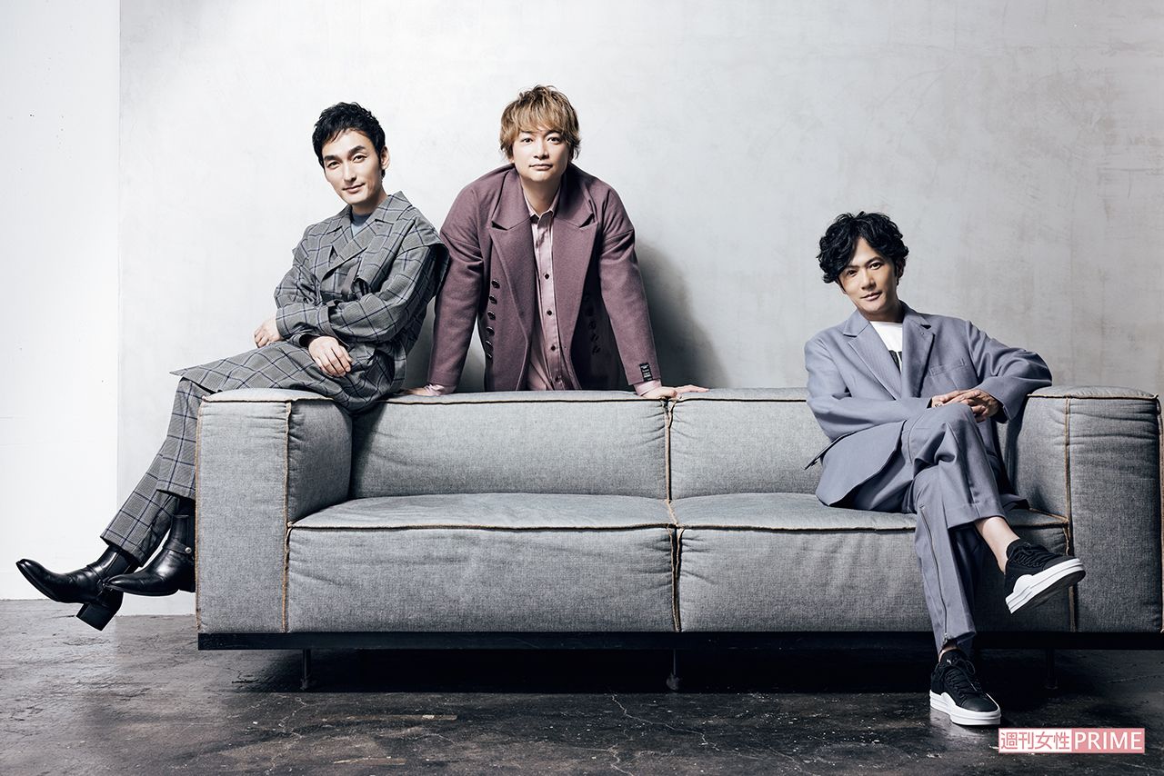 左から草なぎ剛、香取慎吾、稲垣吾郎　撮影／廣瀬靖士（'21年撮影）