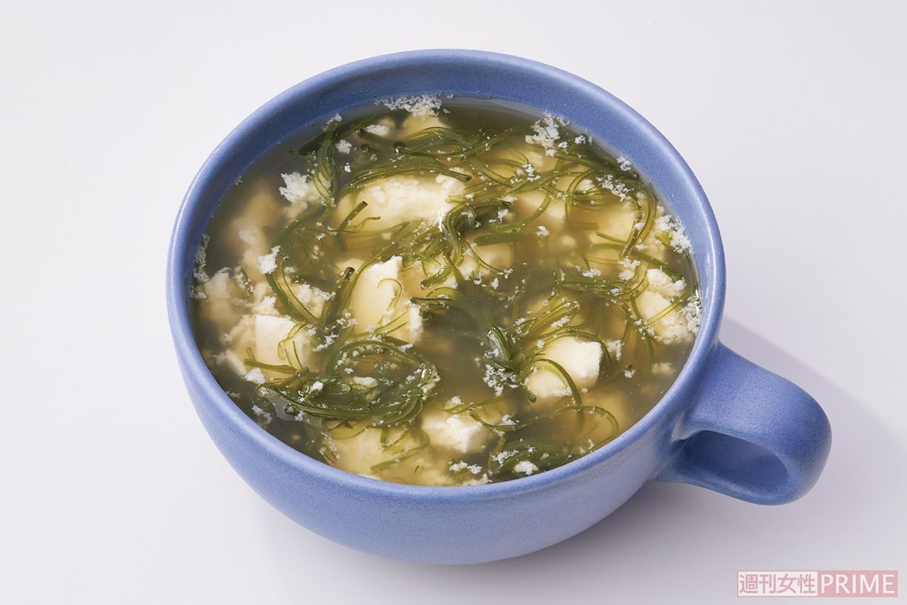 メカブ豆腐スープ