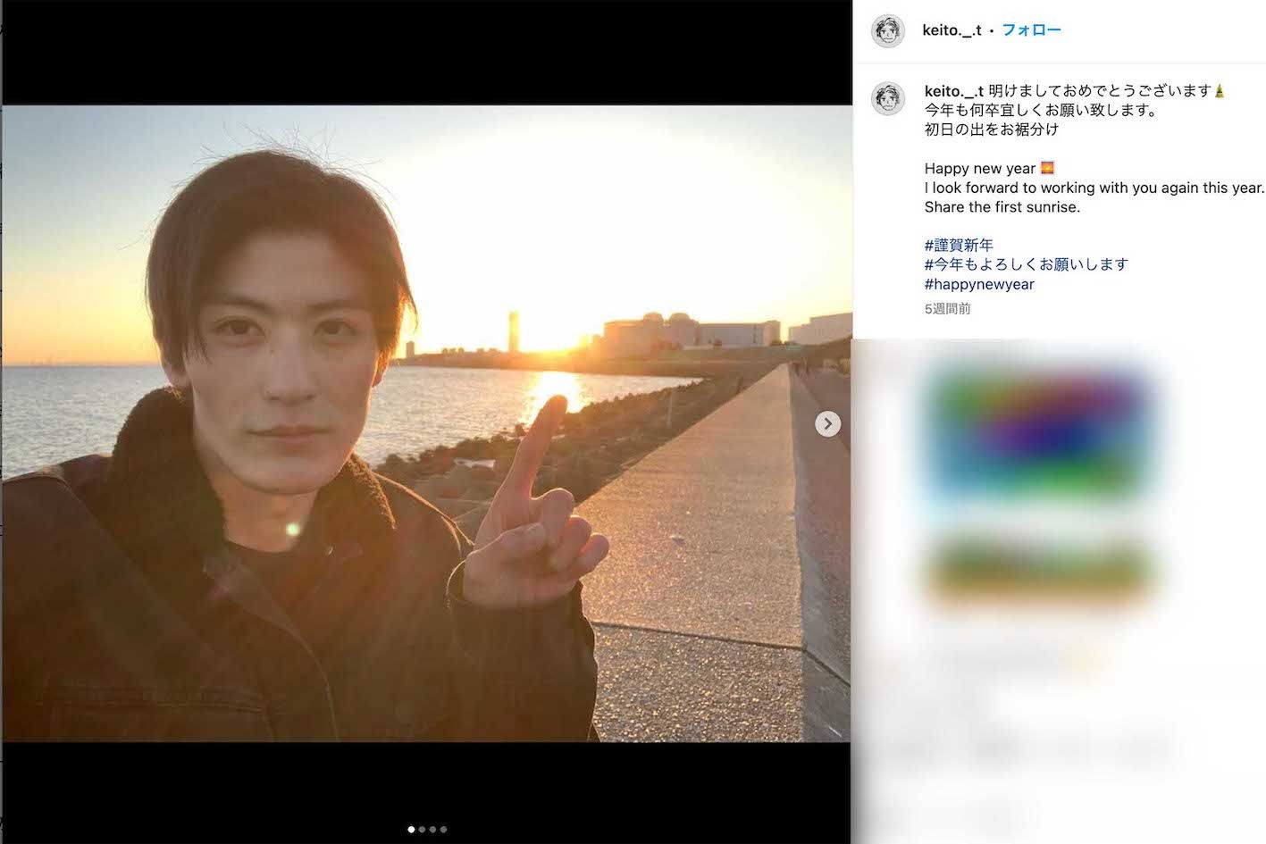YouTuberの『ゲソブラック』プロフィールから飛べるインスタグラムは『奎仁』の名前になっている（インスタグラムより）
