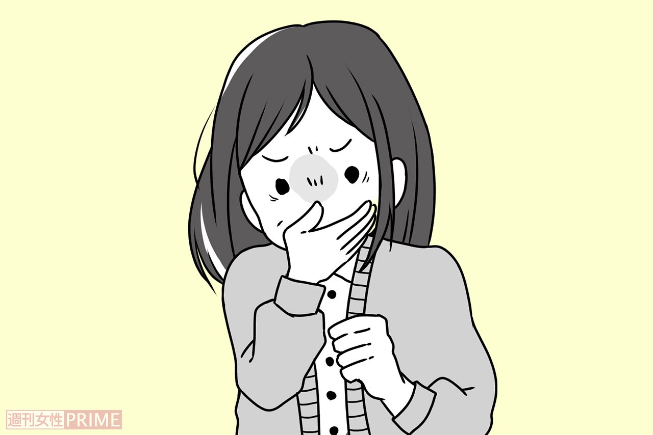 吐き気、嘔吐　イラスト／青井亜衣