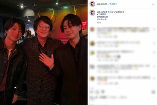 三浦翔平、伊藤健太郎との3ショットを披露した上地雄輔（本人のインスタグラムより）