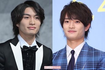 まだ19歳の美 少年・那須雄登（左）と浮所飛貴（右）