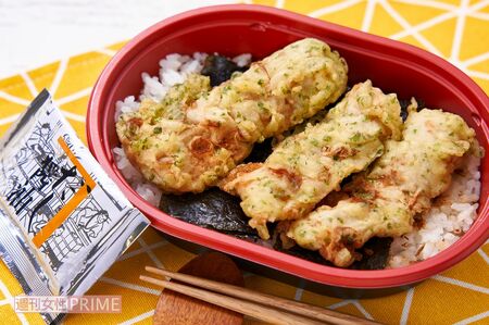 だけ弁当第3弾・磯辺揚げ弁当。現在（季節的に？）休売中だが根強いファンも