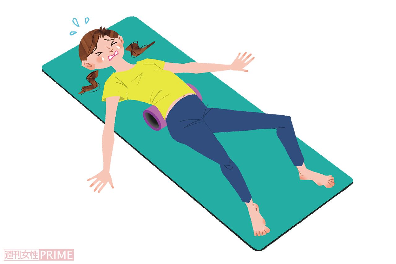 Q.終わったら動くのが怖くて、フォームローラーが取れません！イラスト／原裕子