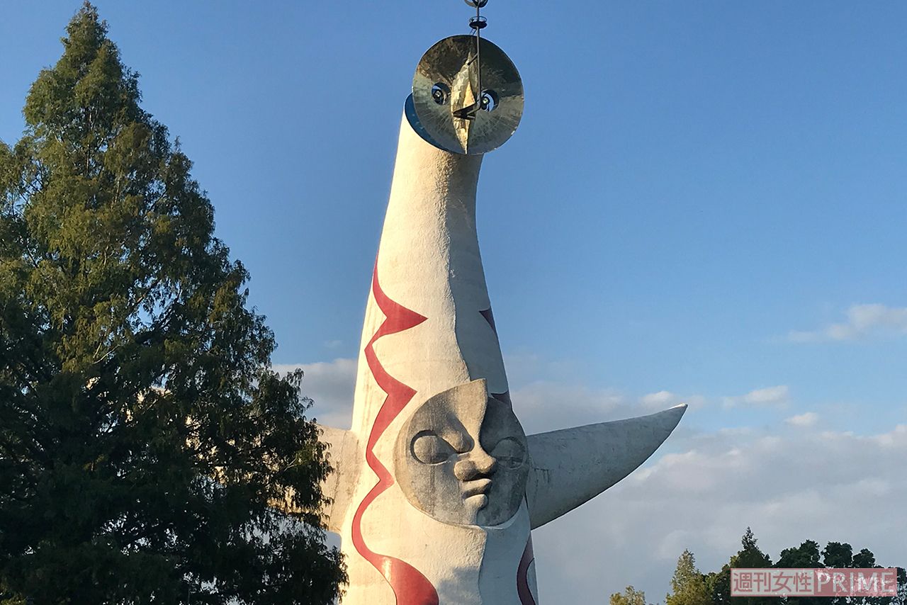 大いに盛り上がった'70年の大阪万博を象徴する太陽の塔　