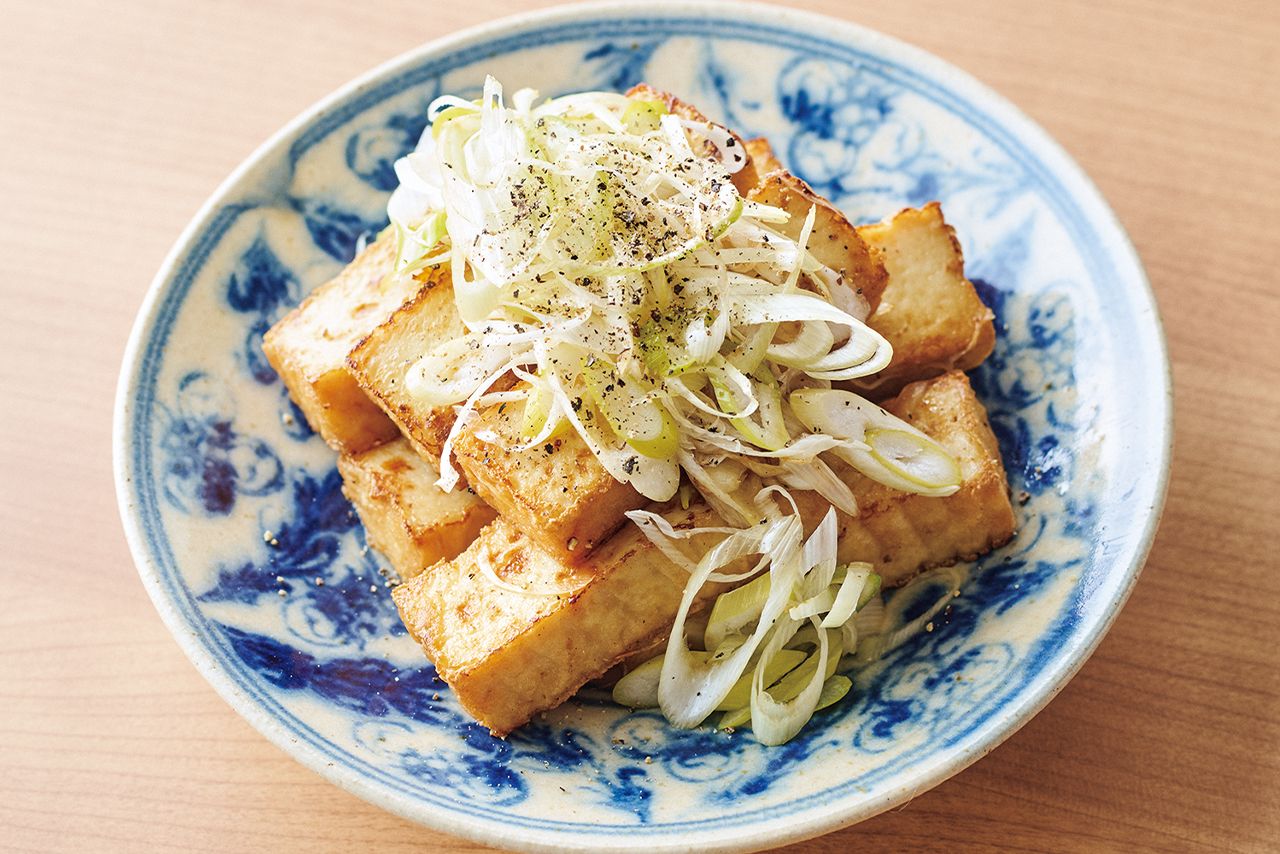 厚揚げのねぎ塩炒め／117円