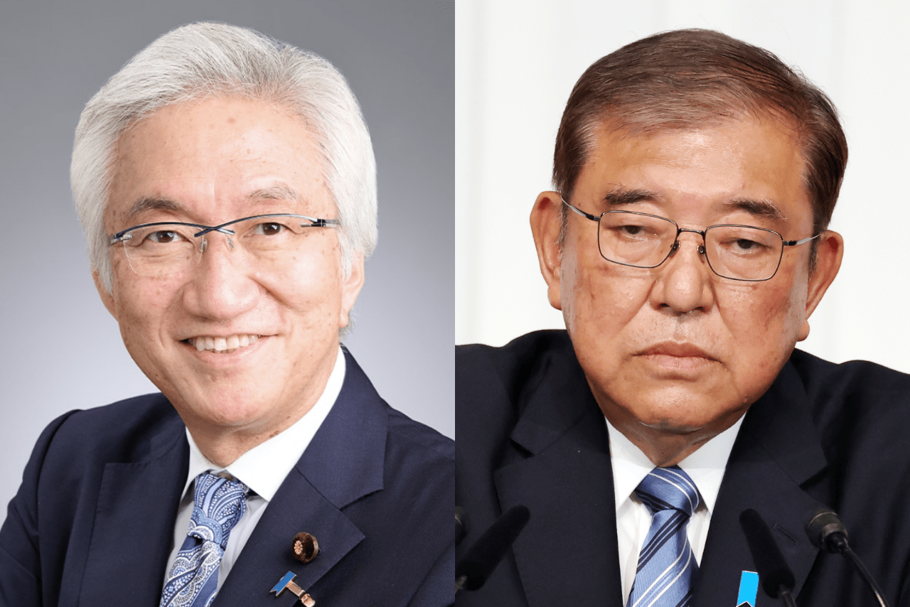 自民党の西田昌司参議院議員と石破首相