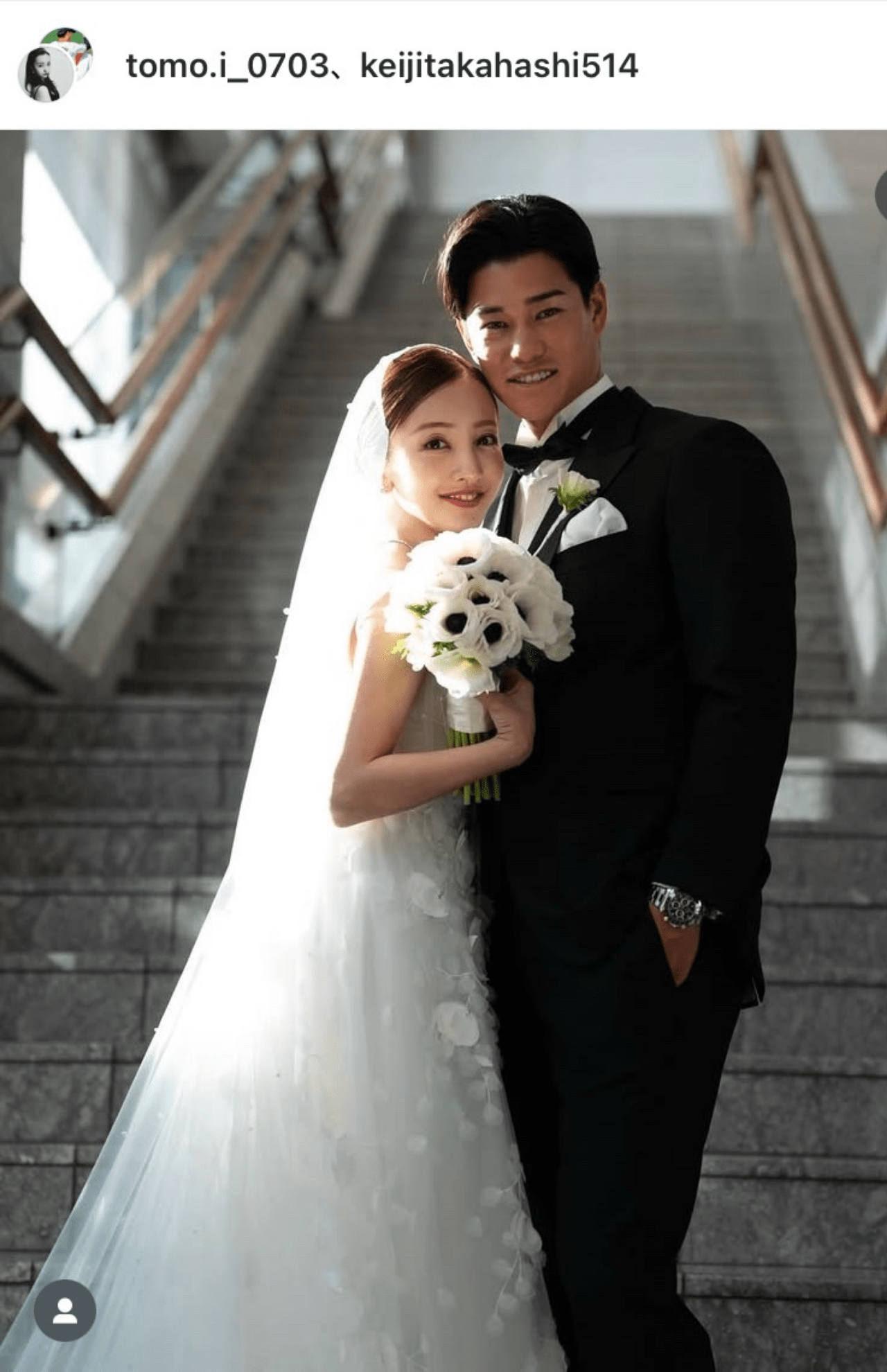 原と同期入団の高橋と元AKB48の板野友美が2024年に挙式（板野のインスタグラムより）