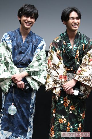 吉沢亮、柳楽優弥／'17年・映画『銀魂』ジャパンプレミアにて