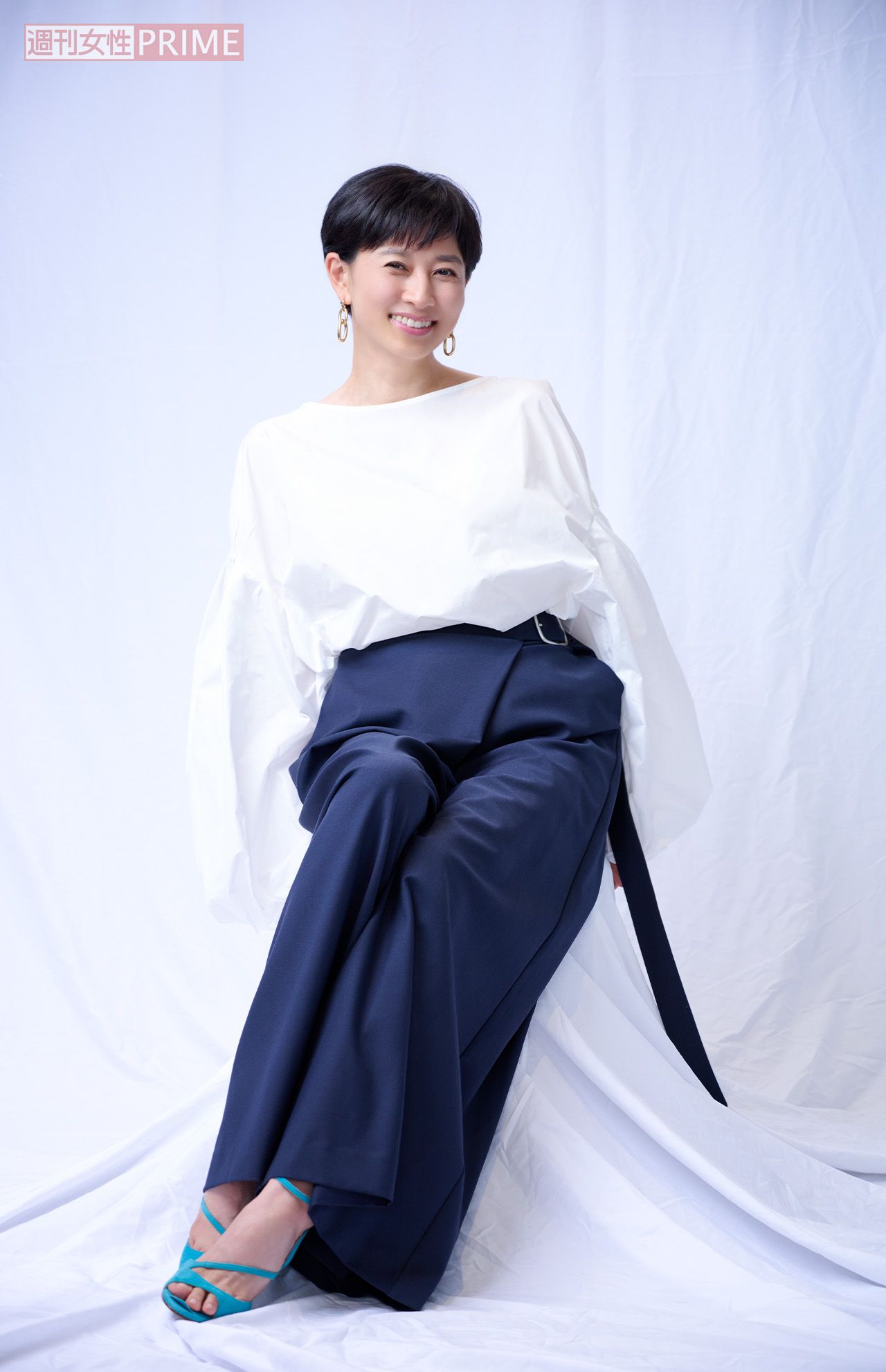 菊川怜　撮影／渡邉智裕　ヘアメイク／山田典良　スタイリスト／青柳裕美