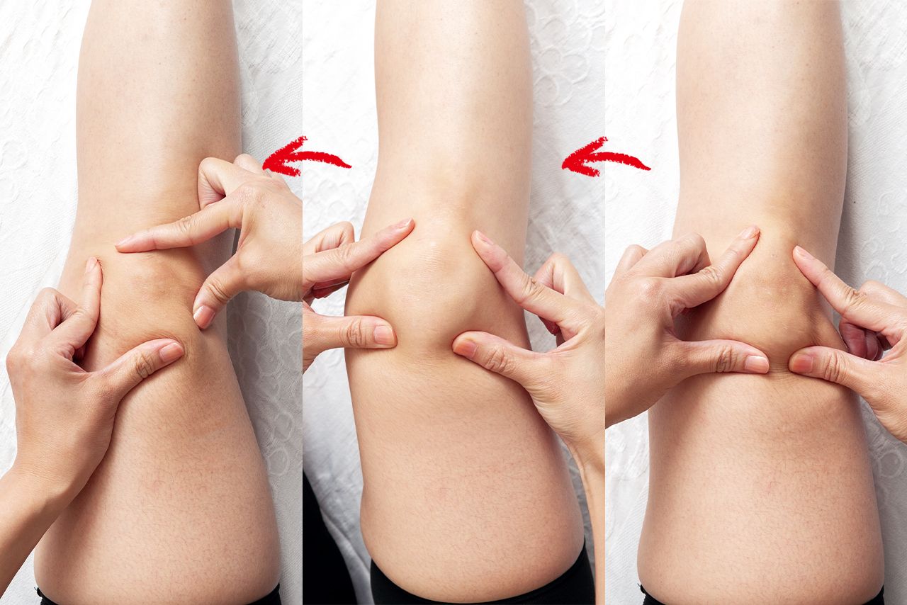 お皿を指で浮かして動かす　モデル／下山直美