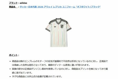 株式会社SODAが発表した真贋ポイント（公式リリースより）