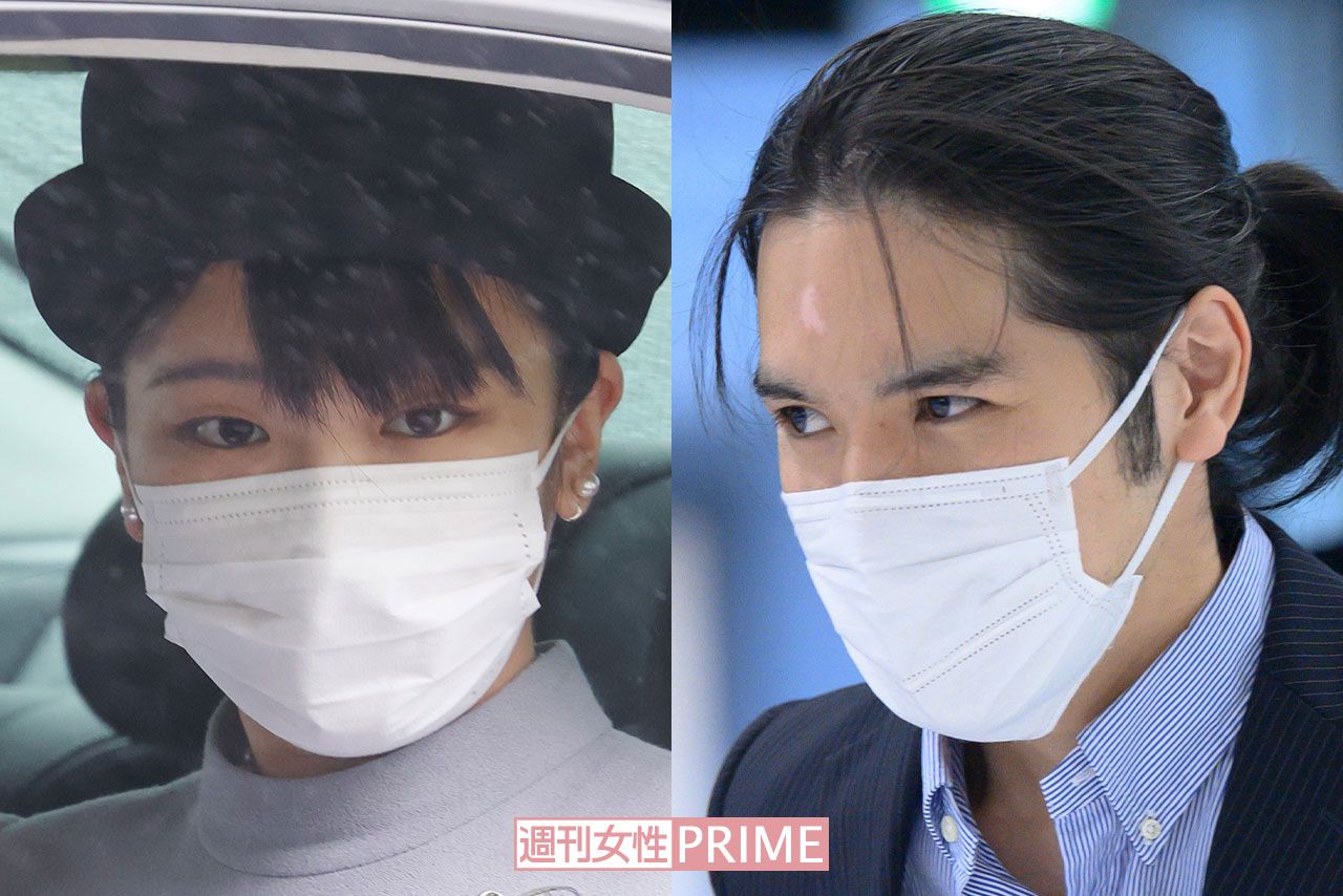 眞子さま（'21年10月）と小室圭さん（'21年9月）