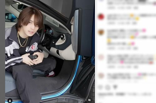 スポーツカーに乗るなどワイルドな一面を開拓する岩橋玄樹（本人インスタグラムより）