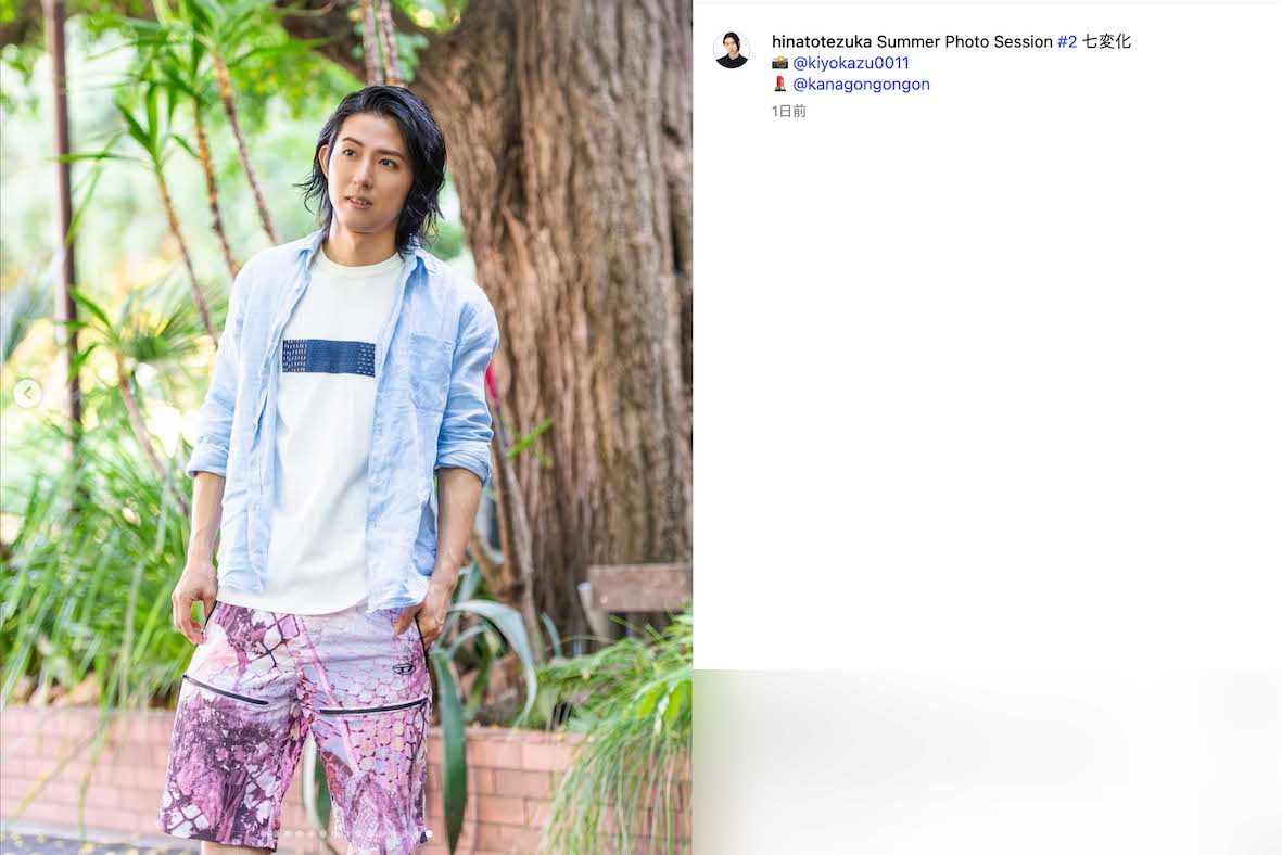 真田広之と手塚理美の息子である、手塚日南人（本人のインスタグラムより）