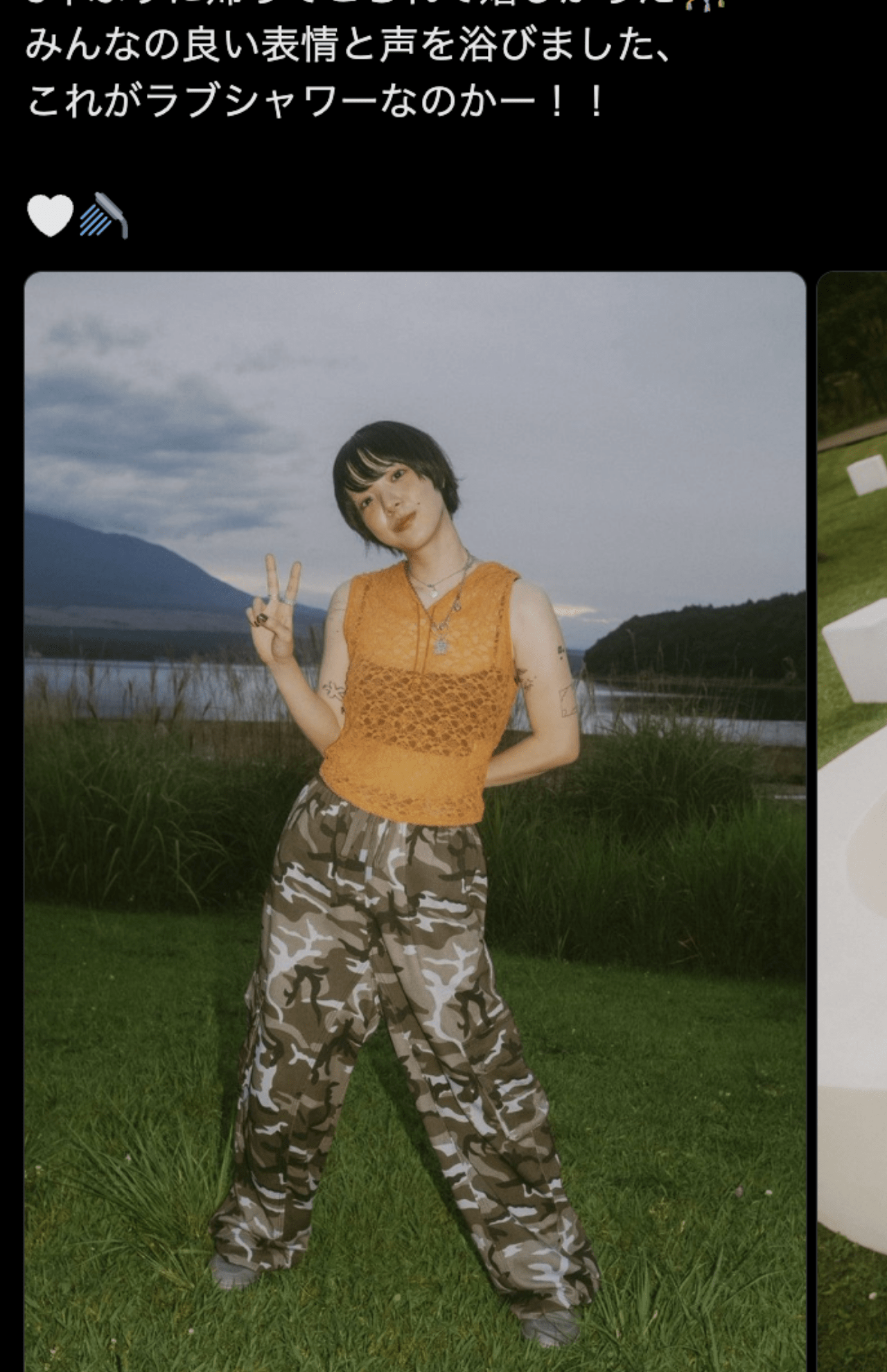 大小さまざまなタトゥーに注目されたあいみょん（公式Xより）
