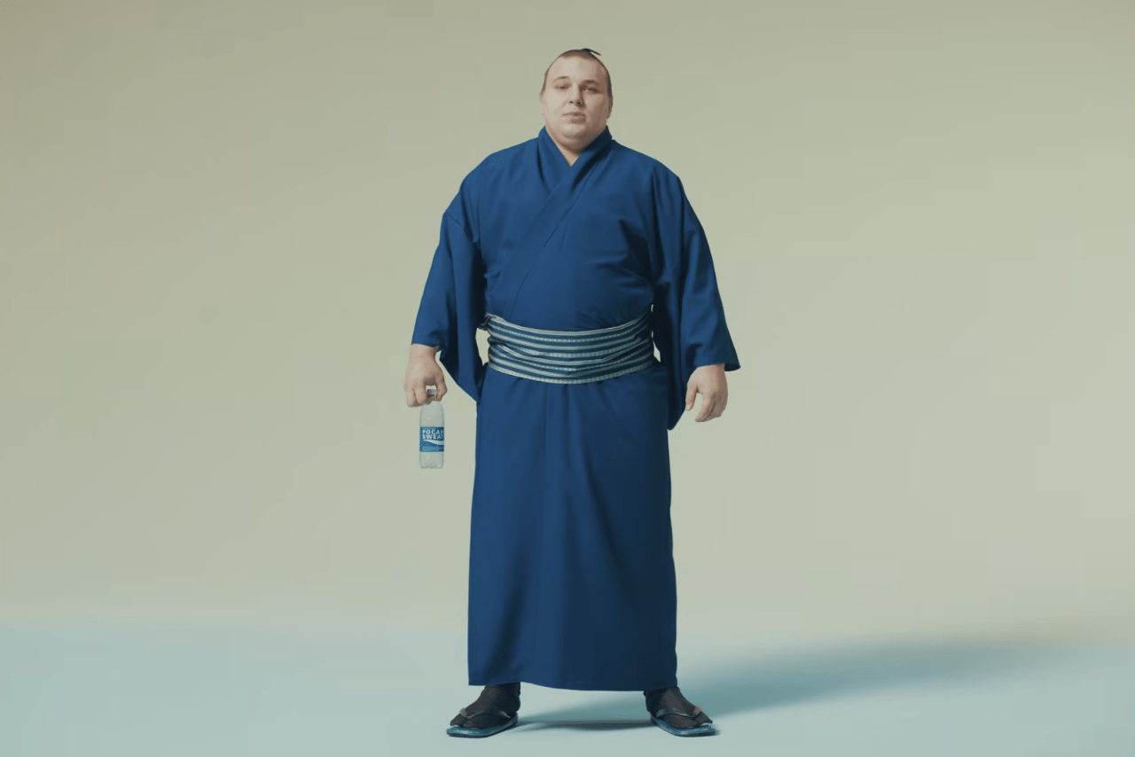 ポカリスエットCM出演の安青錦（大塚製薬 公式チャンネルより）