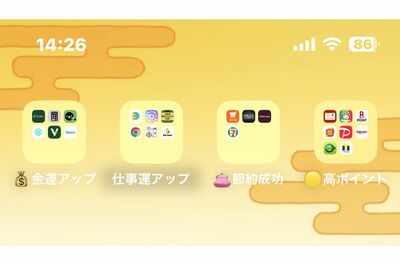 アプリはお金の用途別に仕分けを