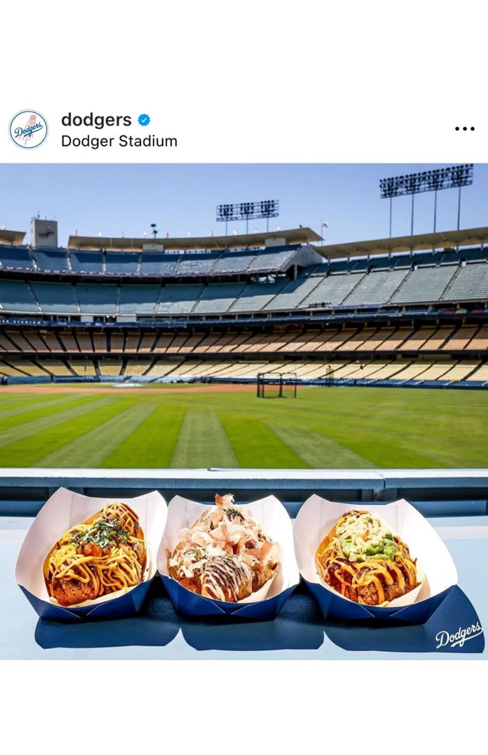 『銀だこ』がドジャー・スタジアムで販売されている（ドジャース公式インスタグラムより）