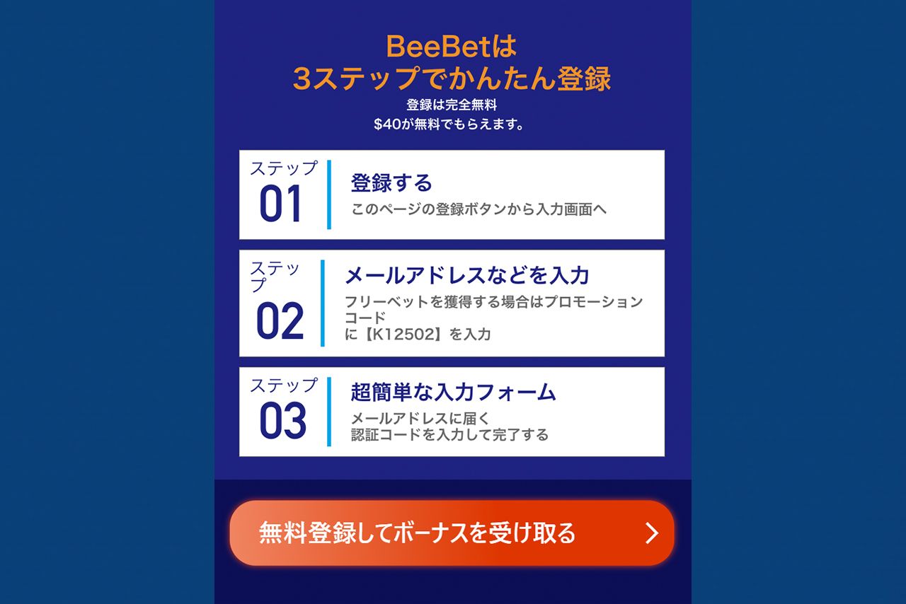 オンラインカジノサービス『Beebet』公式サイトより
