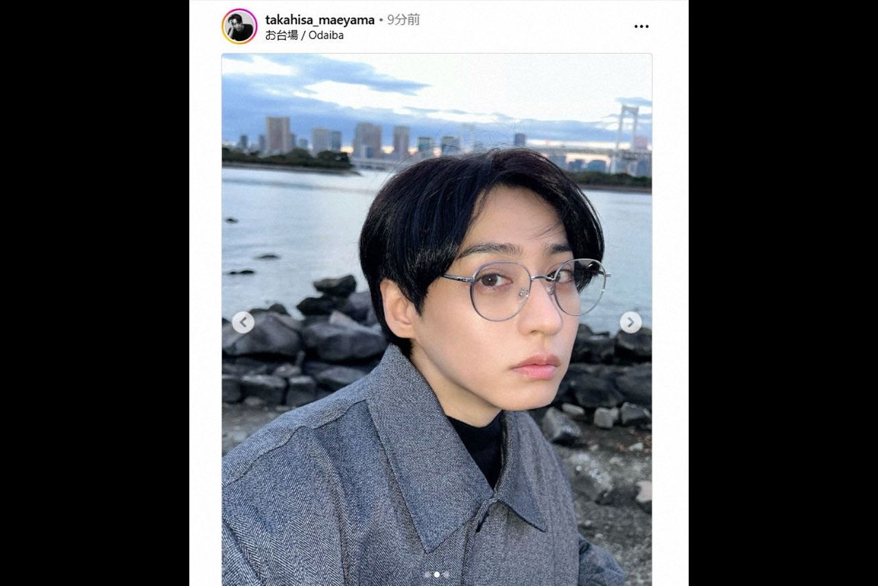 Vlog投稿の同日、インスタグラムで自撮りと所信表明を公開（前山剛久Instagramより＊現在はアカウント削除済み）