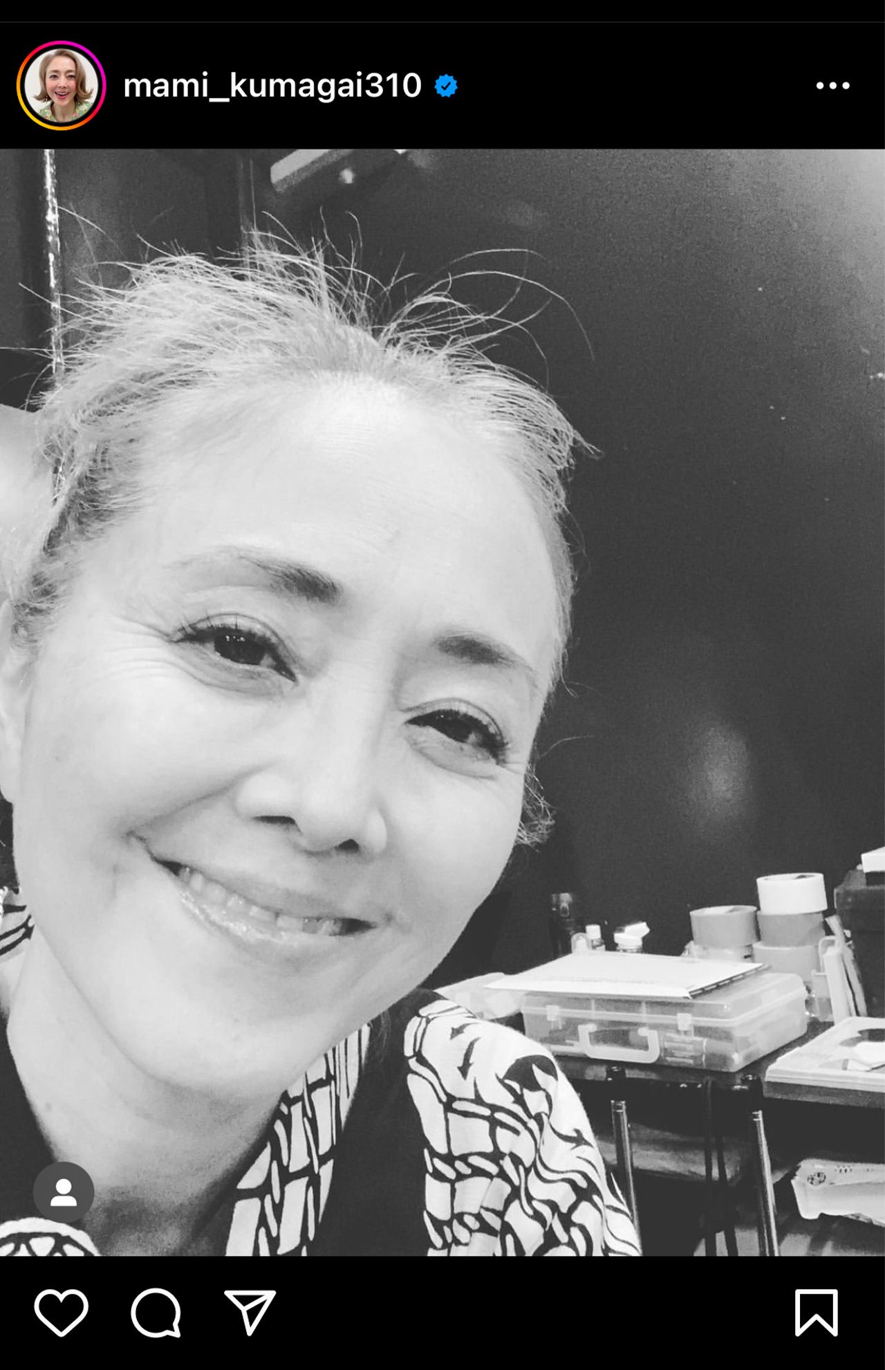 元夫の故郷で暮らす熊谷真実。SNSも人気だ。写真は本人インスタグラムより