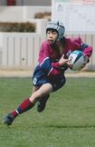 小学生時代の福岡堅樹選手。毎週、日曜日は父親と一緒に練習へ(お母様提供)
