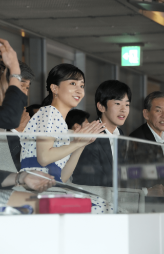 陸上の世界選手権を２人そろって観戦（2025年9月16日）