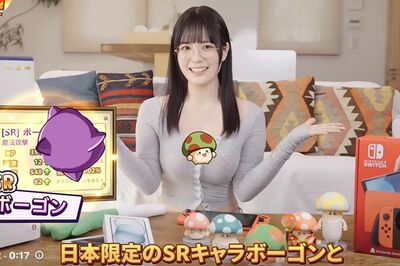 ゲームアプリ『キノコ伝説』のCM動画に異変、グラドルの胸元を“キノコ”で隠した修正版も登場、ネット広告…