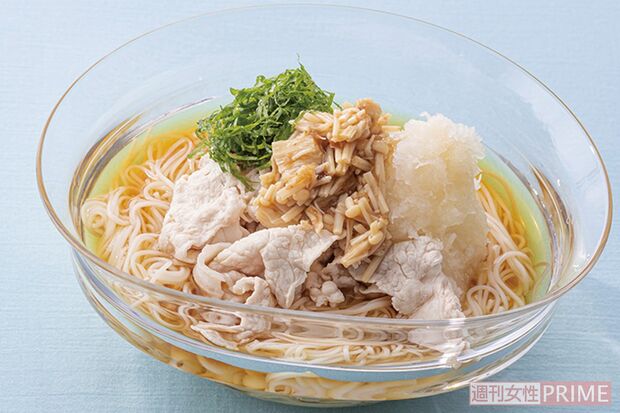 梅なめ茸そうめん（撮影／廣瀬靖士）