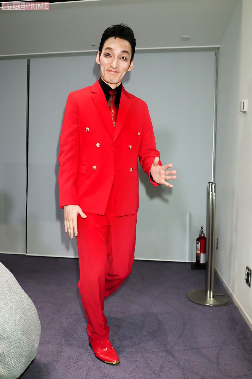 主演舞台『アルトゥロ・ウイの興隆』の取材会にて（'20年）　撮影／佐藤靖彦