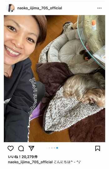 飾らない日常生活の投稿が話題に（飯島直子公式インスタグラムより）