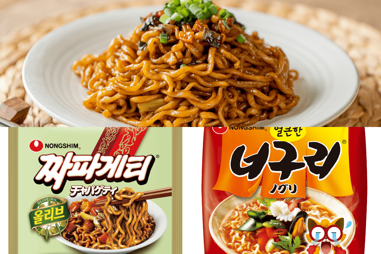 韓国で人気の袋麺『チャパゲティ』と『ノグリ』を混ぜ合わせた「チャパグリ」。アカデミー賞作品賞など受賞映画に登場したことで日本での認知度が一気に高まり、『チャパゲティ』が流行するきっかけにも