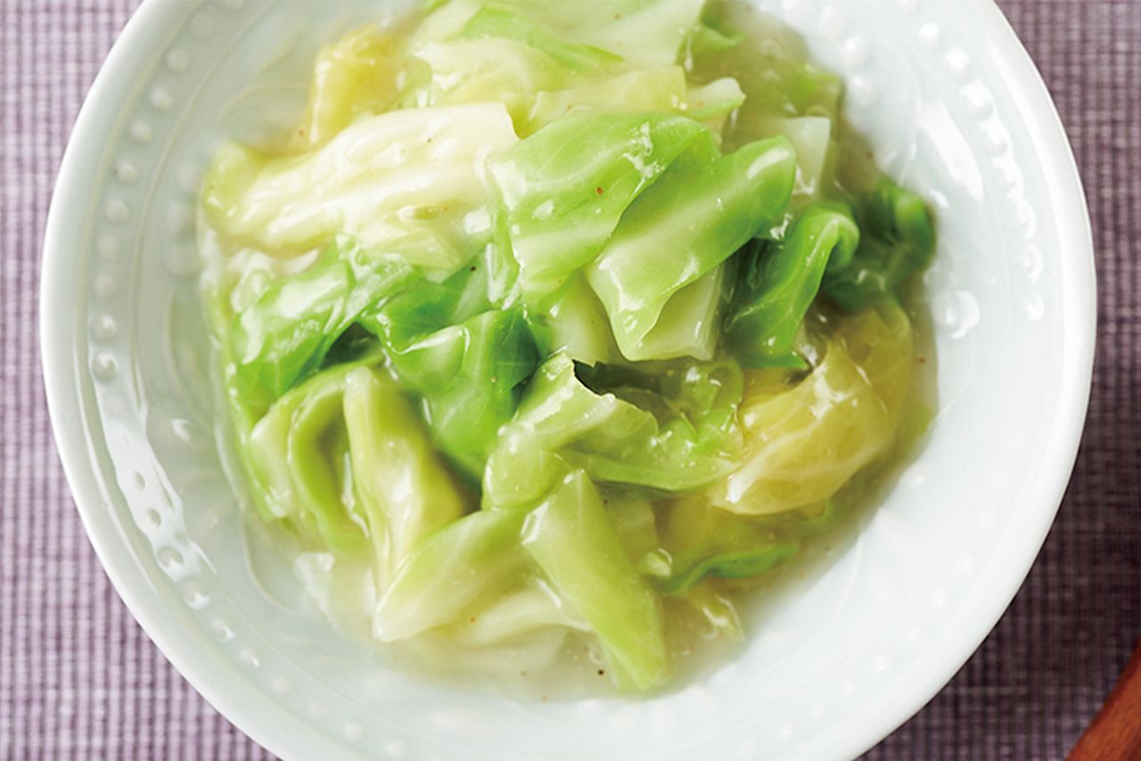 キャベツのチャンポン風あんかけ