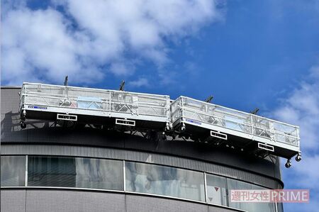 2023年10月5日、看板が取り外されたジャニーズ事務所