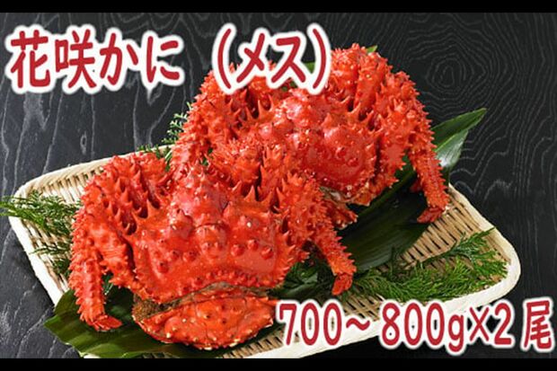 花咲かに（メス）700～800g×2/北海道根室市●寄付額2万1000円