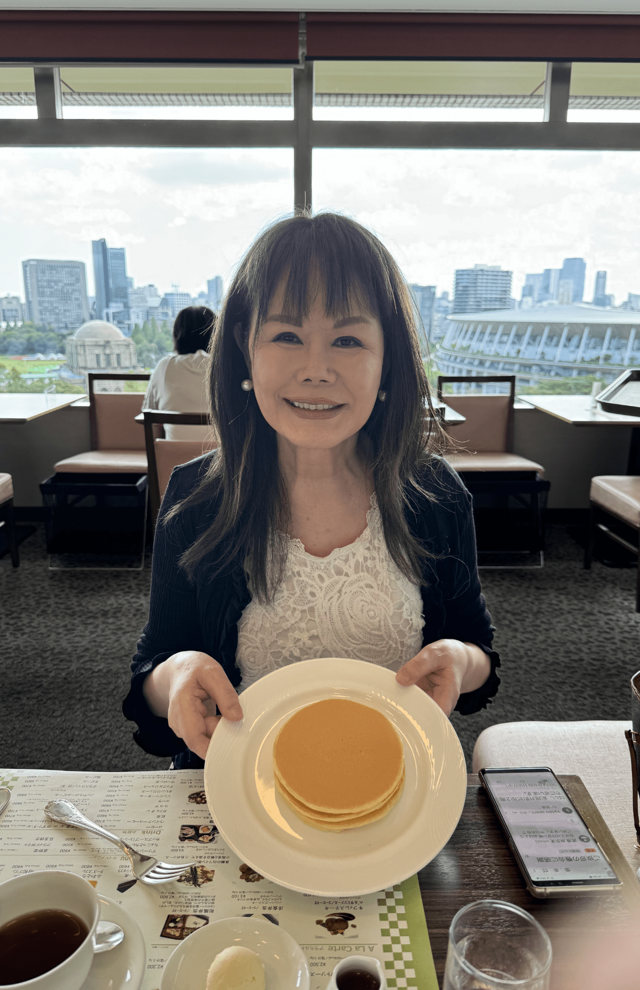 診断受けたあとのパンケーキ「ご褒美」