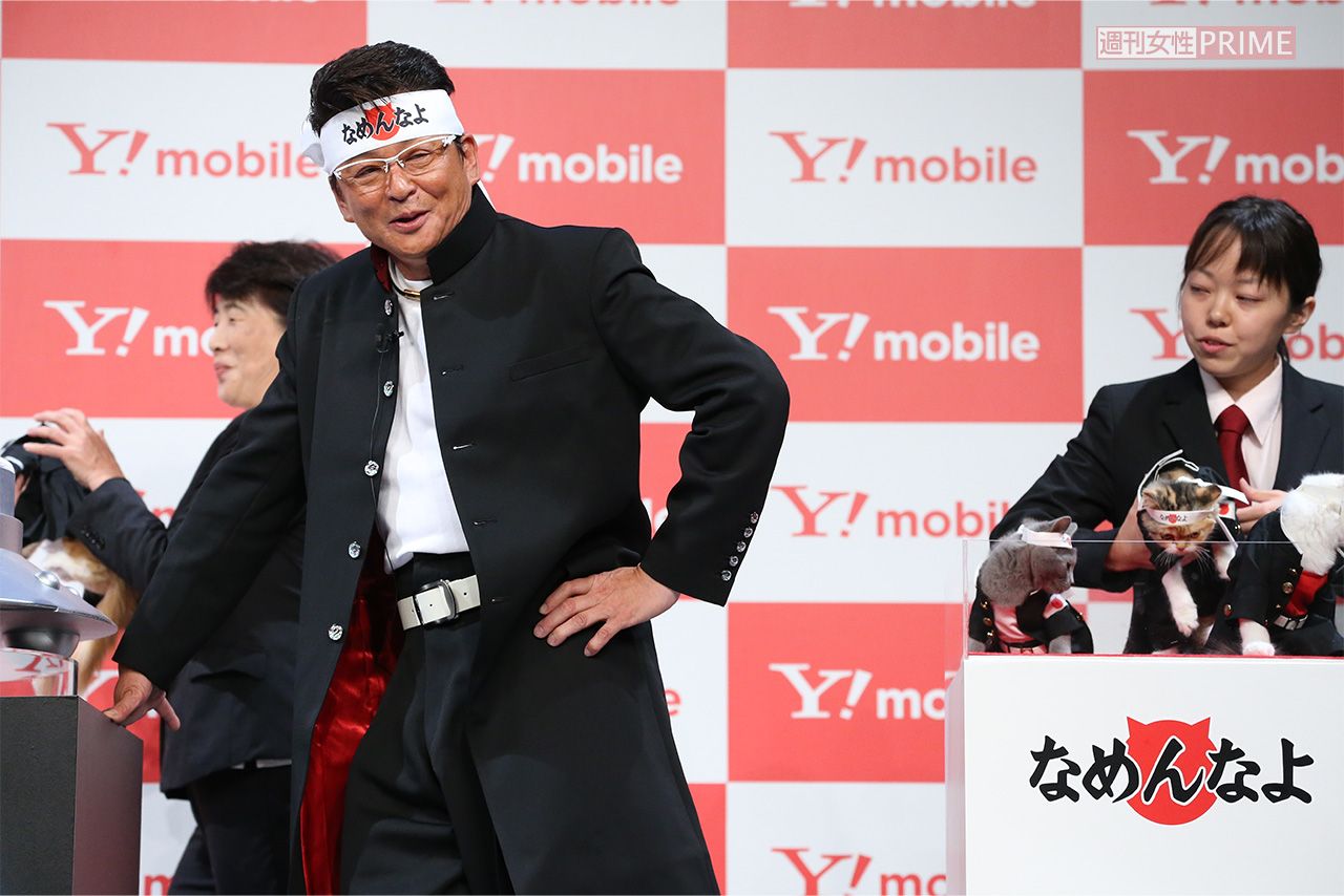 哀川翔が「なめ猫」とCMで共演