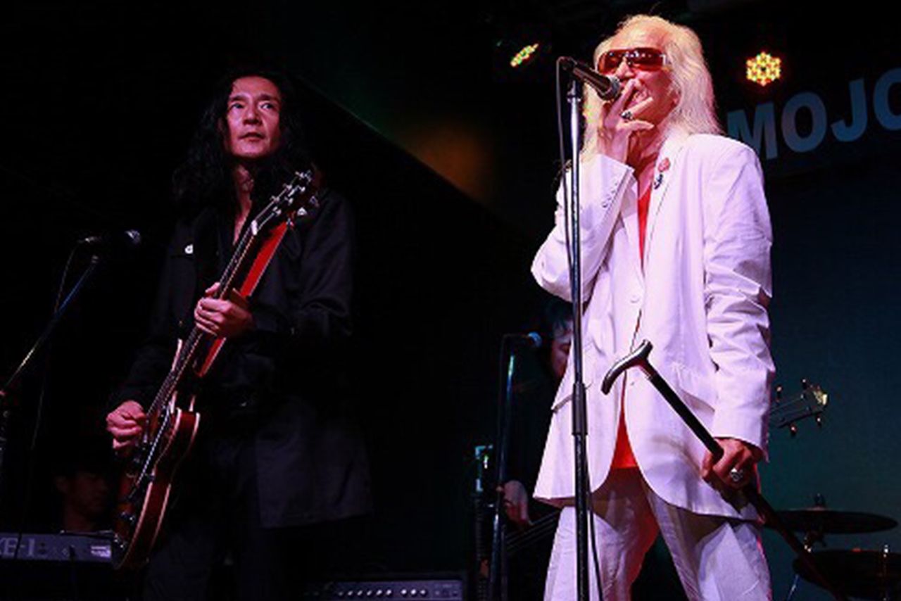 内田裕也さんと三原さん（'12年8月、京都ライブ）