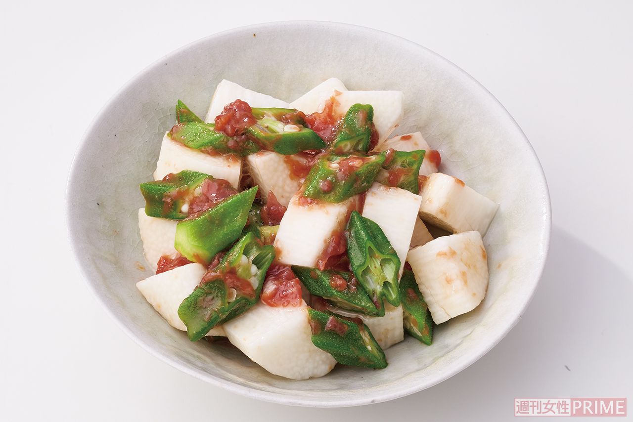 長芋とオクラの梅あえ