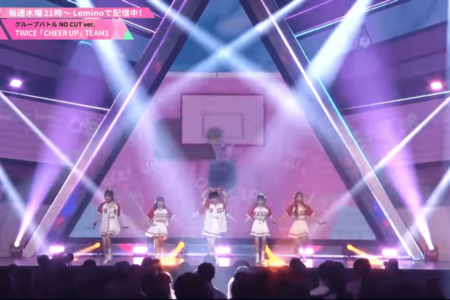 YouTubeで公開された『PRODUCE 101 JAPAN THE GIRLS』パフォーマンス動画。中森が参加する曲では、たびたびバスケットボールの映像が流れた