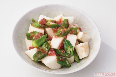 長芋とオクラの梅あえ　撮影／廣瀬靖士