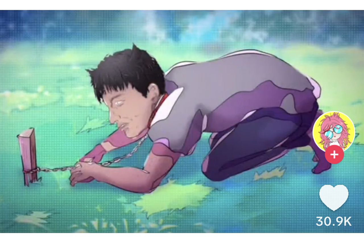 両容疑者が製作・配信していたショートアニメ「犬に間違えられた男」