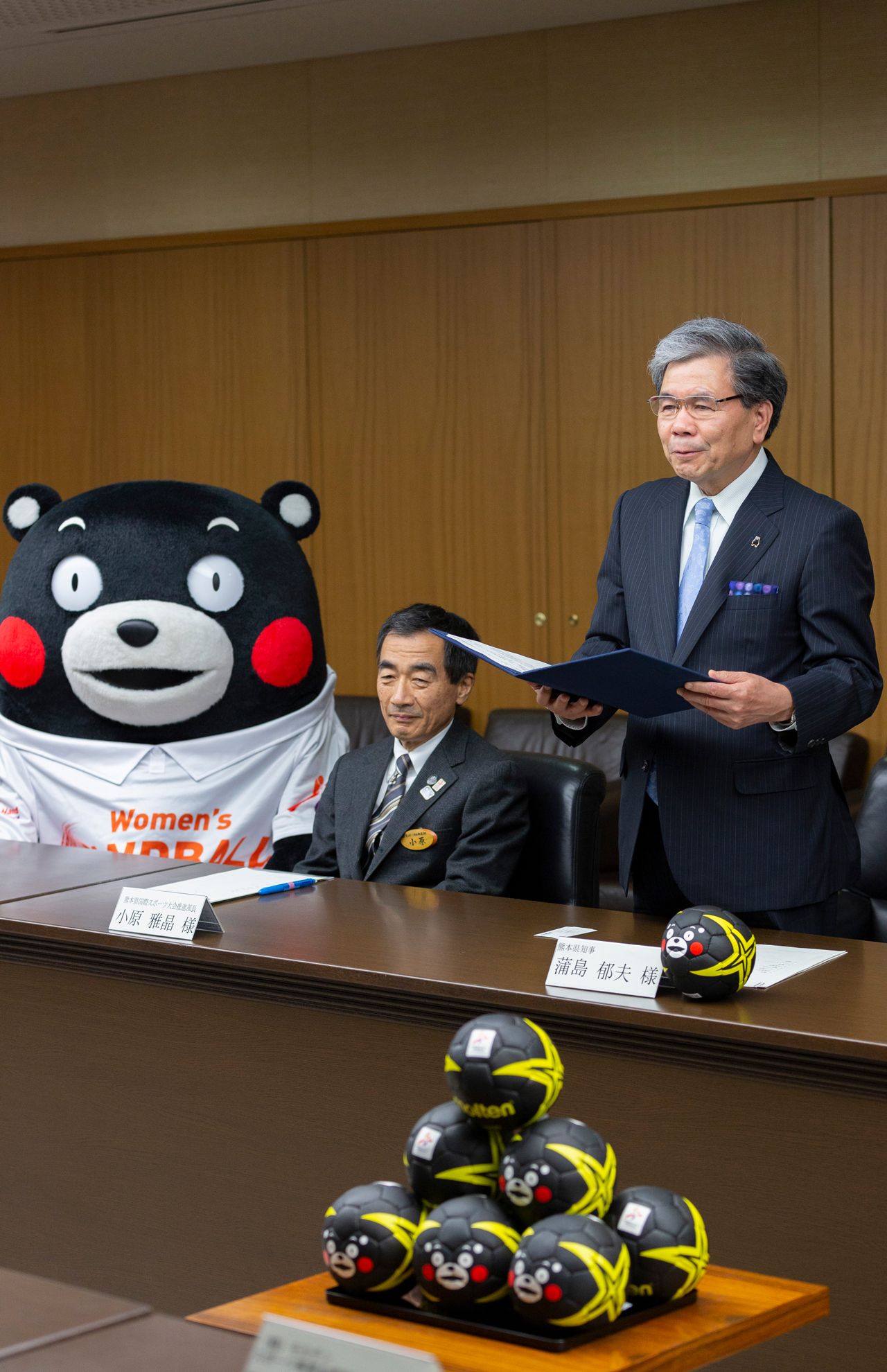 2019年、熊本で開催する女子ハンドボール世界選手権のPRにも余念がない