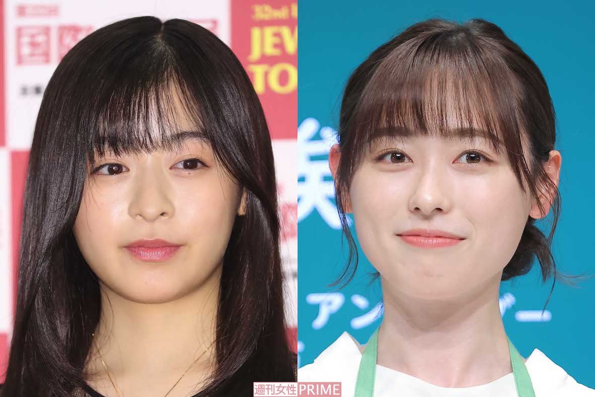 森七菜（左）、福原遥（右）も左利き