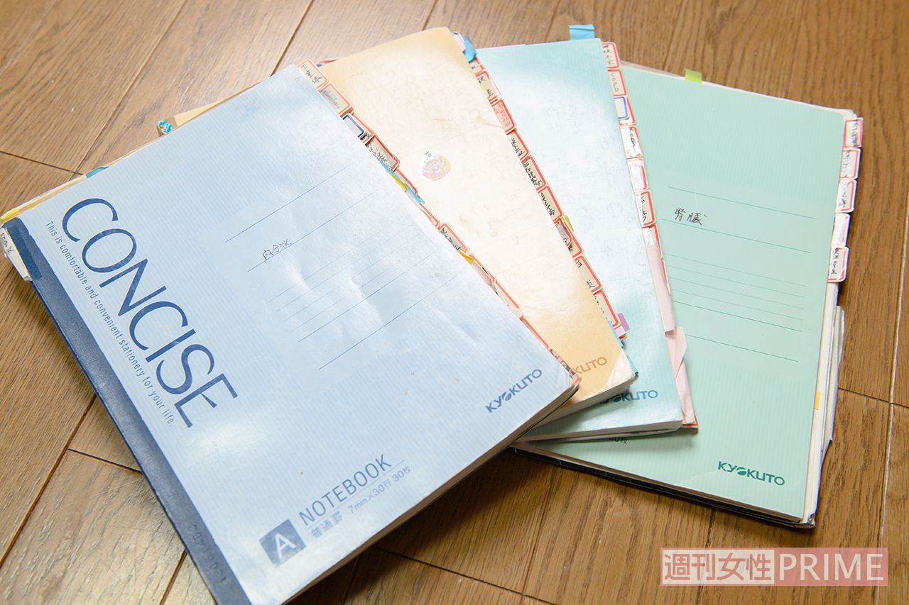 医学部時代のノート。勉強漬けの毎日だった