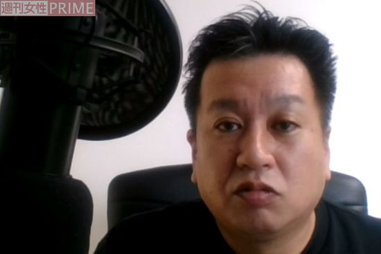 オンラインで取材に応える大沼勇治さん＝牧内昇平撮影